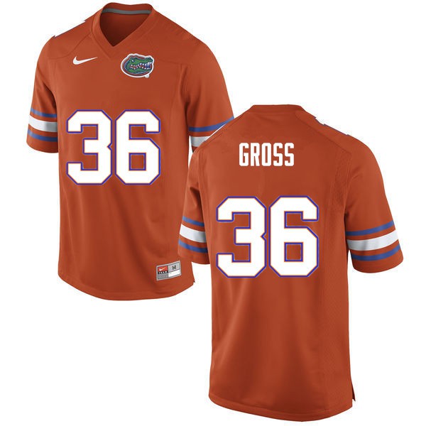 Men #36 Dennis Gross Florida Gators College Football Jerseys Orange
